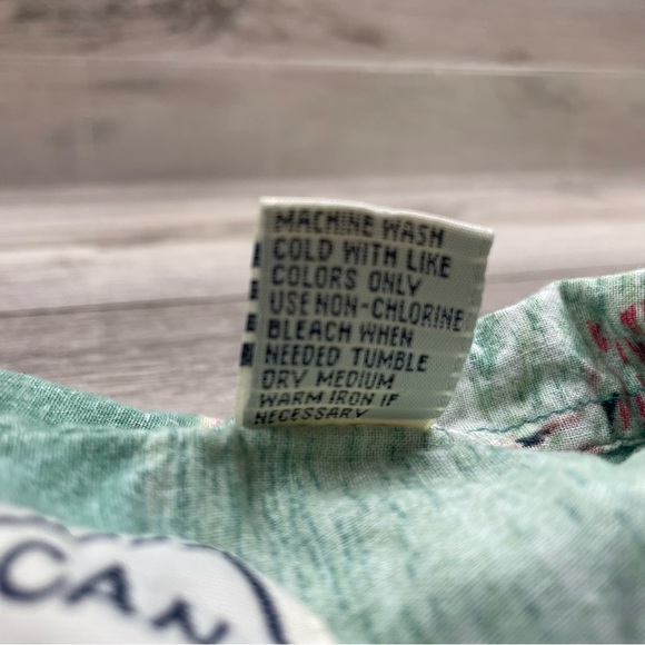 Men's Tropical Shirt Size XL AMERICAN BLUE AUTHENTICS Palm Trees Birds Vacation - Picture 4 of 11